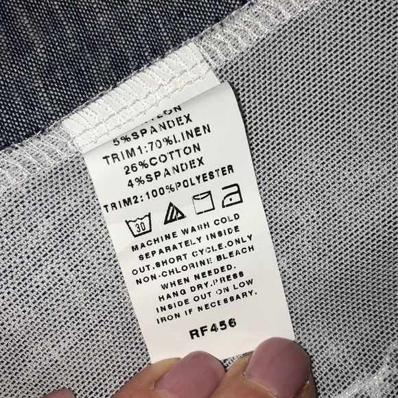 Piccadilly White and Blue Jean Cutout Design with Net Sleeves Jacket - Picture 10 of 11